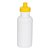 Squeeze 500ml, em plástico opaco branco, com detalhes em relevo, tampa rosqueável em diversas cores com bico em silicone - Imagem 2
