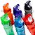 Squeeze 900ml, em plástico colorido translúcido, tampa rosqueável na mesma cor do squeeze e bico tipo canudo - Imagem 1