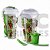 Copo 850ml, para salada, em plástico transparente, com garfo e compartimento para molho, coloridos e nas mesmas cores - Imagem 1