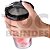 Copo 500ml, parede dupla, em plástico transparente, tampa plástica rosqueável colorida, com canudo e botão para travá-lo - Imagem 1