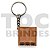 Chaveiro em plástico, formato de tijolo, possui um lado liso ideal para personalização, com correntinha e argola - Imagem 3