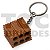 Chaveiro em plástico, formato de tijolo, possui um lado liso ideal para personalização, com correntinha e argola - Imagem 1