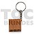 Chaveiro em plástico, formato de tijolo, possui um lado liso ideal para personalização, com correntinha e argola - Imagem 2
