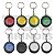 Chaveiro em plástico, formato de pneu, "roda” em plástico colorido com um lado liso para personalização, correntinha e argola - Imagem 2