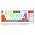 Teclado Mecânico Gamer Redragon Gloria, RGB, Switch Dust-Proof Red, ABNT2, Branco e Laranja - K664WOG-RGB (PT-RED) - Imagem 1