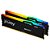Memória RAM Kingston Fury Beast RGB, 64GB (2x32GB), 5200MHz, DDR5, CL40, para Intel XMP, Preto - KF552C40BBAK2-64 - Imagem 2