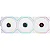 Kit 3 Fan Gamer Uni Fan Tl Wireless Lcd 120 Reverse Blade Branco Rgb - 12RTLLCD1W3W - Imagem 2