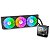 Water Cooler Thermaltake TH360 V3 ULTRA ARGB Sync AIO, 360mm, Display LCD, Intel-AMD, Preto - CL-W474-PL12SW-A - Imagem 1