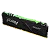 Memória RAM Kingston Fury Beast, RGB, 32 GB, 2666MHz, DDR4, CL16, Preto - KF426C16BBAK4 - Imagem 3