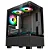 Gabinete Gamer Rise Mode Crystal Glass 02, Mid Tower, Lateral e Frontal em vidro, Preto - RM-CA-CY-02-FB - Imagem 1