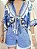 BLUSA AMARRAÇÕES SANTORINI BRANCO COM AZUL - Imagem 3
