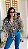 BLUSA AMARRAÇÕES WILD MARROM COM OFF WHITE - Imagem 2