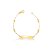 PULSEIRA INFANTIL BOLINHA COM CHAPINHA COM 14CM DE COMPRIMENTO OURO 18K. - Imagem 1