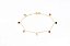 PULSEIRA COM CORAÇÕES DE ZIRCÔNIA COM 18CM DE COMPRIMENTO OURO 18K. - Imagem 1