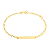 PULSEIRA INFANTIL CHAPINHA GROUMET COM 13CM DE COMPRIMENTO OURO 18K. - Imagem 1
