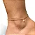 TORNOZELEIRA ELOS PORTUGUESES COM CORAÇÃO COM 24CM DE COMPRIMENTO OURO 18K. - Imagem 2