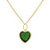 PINGENTE CORAÇÃO DE ZIRCÔNIA VERDE OURO 18K. - Imagem 3