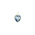 PINGENTE CORAÇÃO ZIRCÔNIA AZUL OURO 18K. - Imagem 1