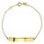 PULSEIRA INFANTIL CHAPINHA PIASTRINE FINA COM 13CM DE COMPRIMENTO OURO 18K. - Imagem 1