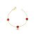 PULSEIRA INFANTIL JOANINA RESINA COM 13CM DE COMPRIMENTO OURO 18K. - Imagem 1
