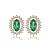 BRINCO ESMERALDA OVAL DIAMANTES DE 0.3PTS OURO 18K. PREMIUM COLLECTION. ATÉ 10 DIAS PARA ENTREGA. - Imagem 1