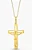 PINGENTE CRUZ VAZADA COM CRISTO OURO 18K. - Imagem 1