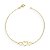 PULSEIRA BALÃOZINHO TRÊS CORAÇÕES VAZADOS COM 18CM OURO 18K. - Imagem 1
