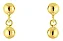 BRINCO INFANTIL MEIA BOLINHA COM BOLA PENDURADA 3MM OURO 18K. - Imagem 1