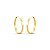 Brinco Argola Quadrado (G) 2cm Ouro 18K - Imagem 1