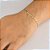 Pulseira Piastrine 21cm Ouro 18k. - Imagem 2