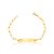PULSEIRA INFANTIL PIASTRINE COM CHAPINHA COM 14CM  DE COMPRIMENTO OURO 18K. - Imagem 1