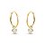 BRINCO INFANTIL ARGOLINHA COM PINGENTE CORAÇÃO DE ZIRCÔNIA BRANCA OURO 18K. - Imagem 1