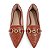 Mocassim Sapatilha Bico Fino Feminina Fivela Napa Croco - Imagem 3