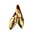 Sapatilha Mocassim Feminino Bico Fino Croco Dourado - Imagem 2