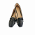 Sapatilha Mocassim Feminino Napa Preto  Laço Bico Quadrado - Imagem 3