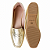Sapatilha Mocassim Feminino Bico Quadrado Dourado Casual - Imagem 4