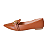 Mocassim Sapatilha Feminina Bico Fino Fivela Napa Moda - Imagem 5