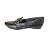 Mocassim Sapatilha Bico Fino Napa Croco Fivela Preto - Imagem 1
