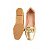 Mocassim Sapatilha Bico Quadrado Dourado Fivela Feminino - Imagem 4