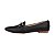 Mocassim Sapatilha Bico Quadrado com Fivela Preto Feminina - Imagem 1