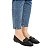 Mocassim Sapatilha Bico Quadrado com Fivela Preto Feminina - Imagem 4
