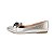Mocassim Sapatilha Bico Quadrado Prata Fivela Feminino - Imagem 1