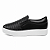 Tênis Slip On Feminino Casual Napa Preto Krikos - Imagem 1