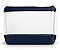 Necessaire Transparente Wegreen 19x13cm com Base Azul Marinho e Zíper - Imagem 1