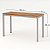 Mesa 120x50x110 - Tampo em Madeira e estrutura alumínio - Imagem 2