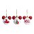 BOLA MICKEY GLITTER SORT VRM/BCO 6CM (DISNEY) JG C/6 PC - Imagem 1