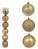 BOLA NATAL EM TUBO MISTA C/6 UND (DOURADO) 8cm (FLORARTE) Vol. 9 a 10 - Imagem 1