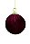 Bola Natalina Decorada Bordo 8cm C/3 - Imagem 1