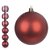 BOLA DECORADA NATAL FOSCA PVC C/3 UND (VERMELHO) 10cm (FLORARTE) Vol. 5 a 7 - Imagem 1