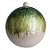 Bola Natalina Decorada Verde 10cm C/3 - Imagem 1